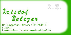 kristof melczer business card